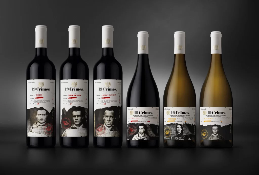 19 Crimes Wine Bottle Design