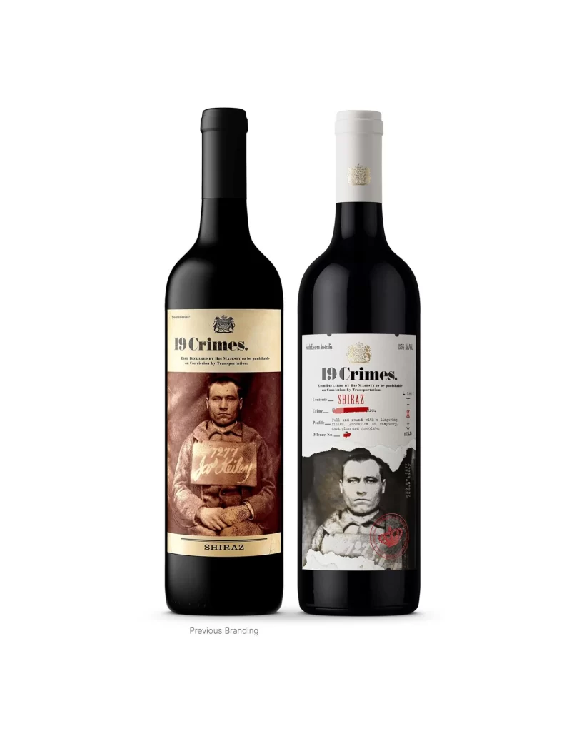 19 Crimes Wine Bottle Detail