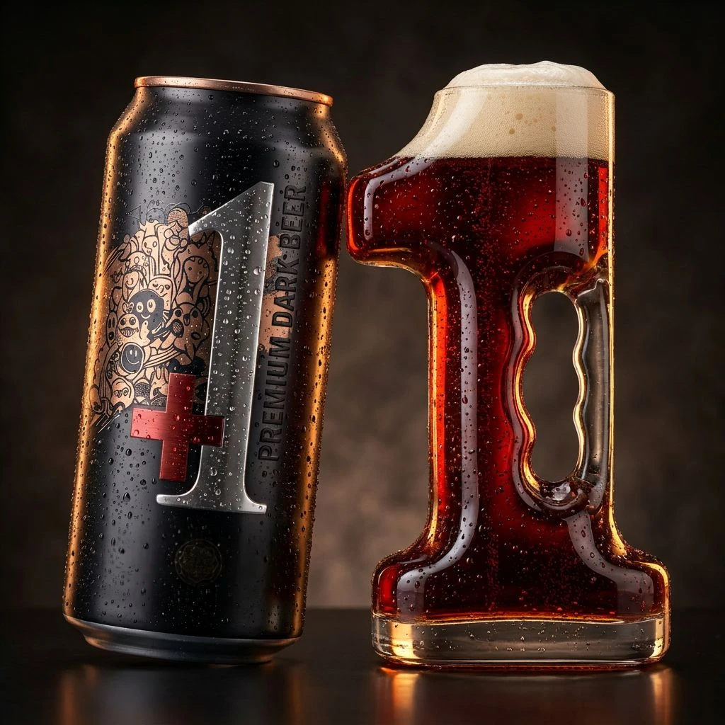 1 Dark Beer Can
