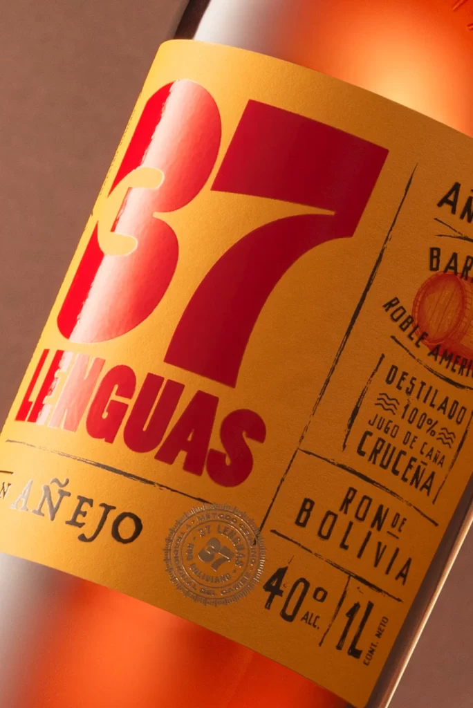 37 Lenguas Bolivian Ron Bottle