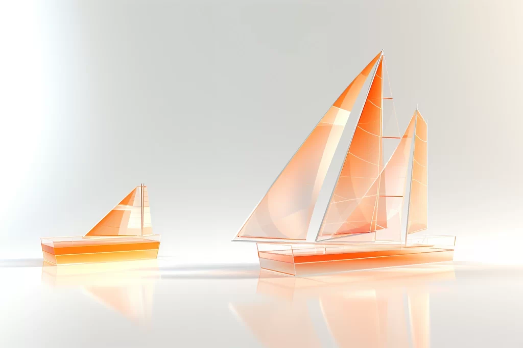 Sailboat Models Orange White