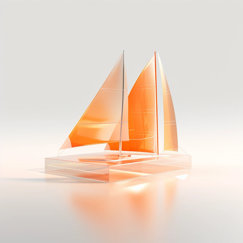 Sailboat Model Orange White