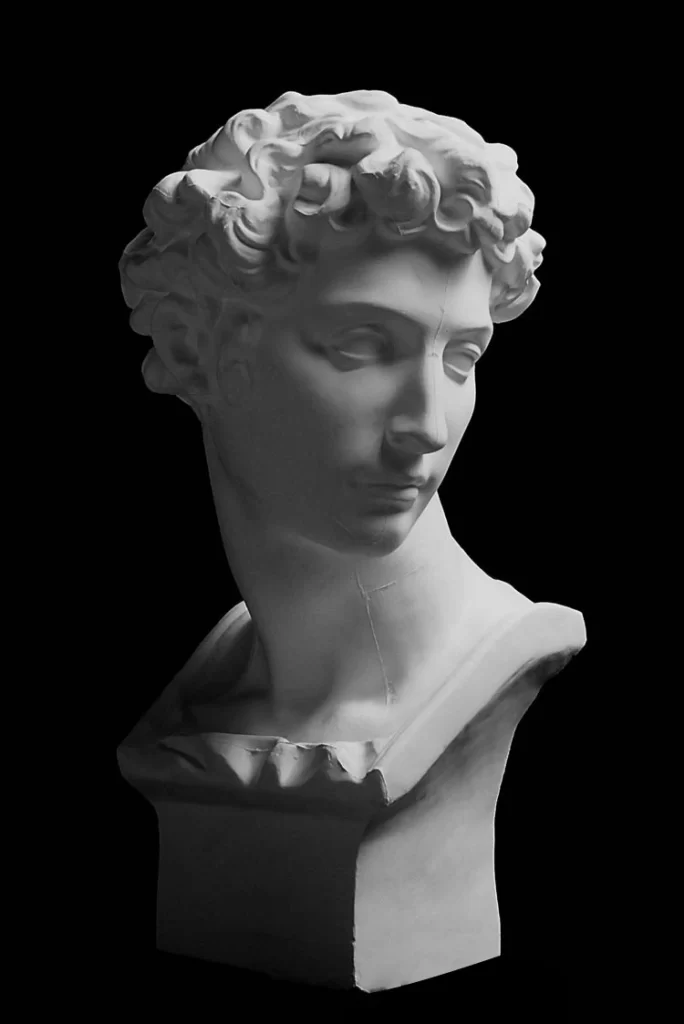 White Plaster Bust