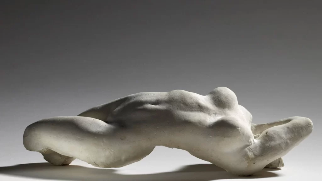 White Plaster Abstract Sculpture