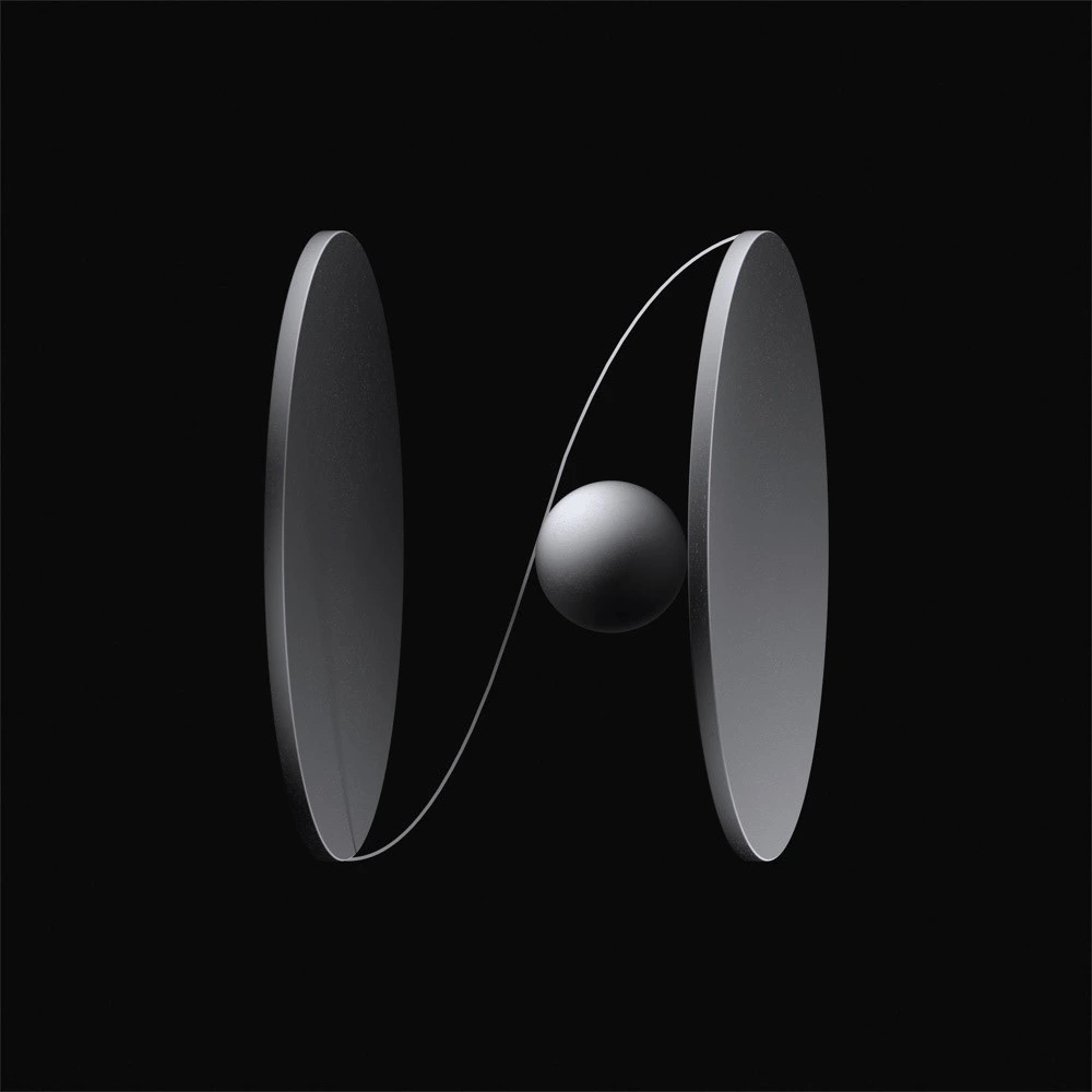 Geometric Shapes 3D Black Gray