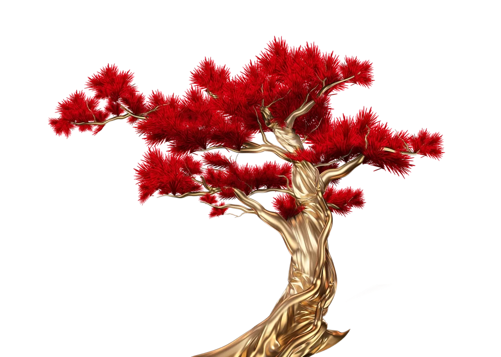 Red Tree Sculpture
