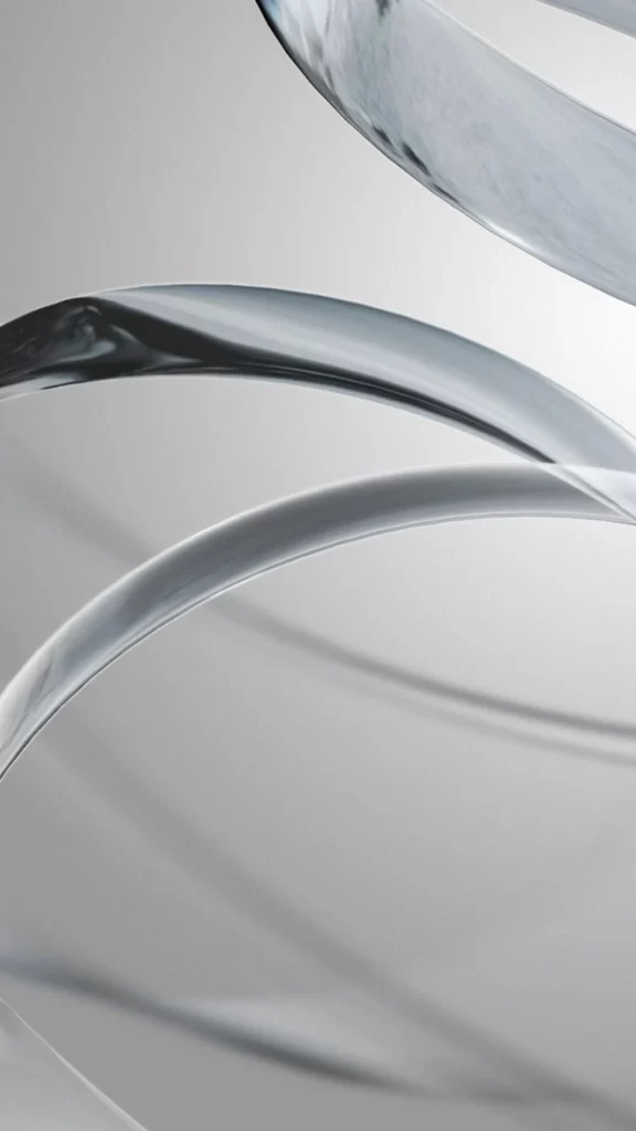 Metallic Curves 3D Silver