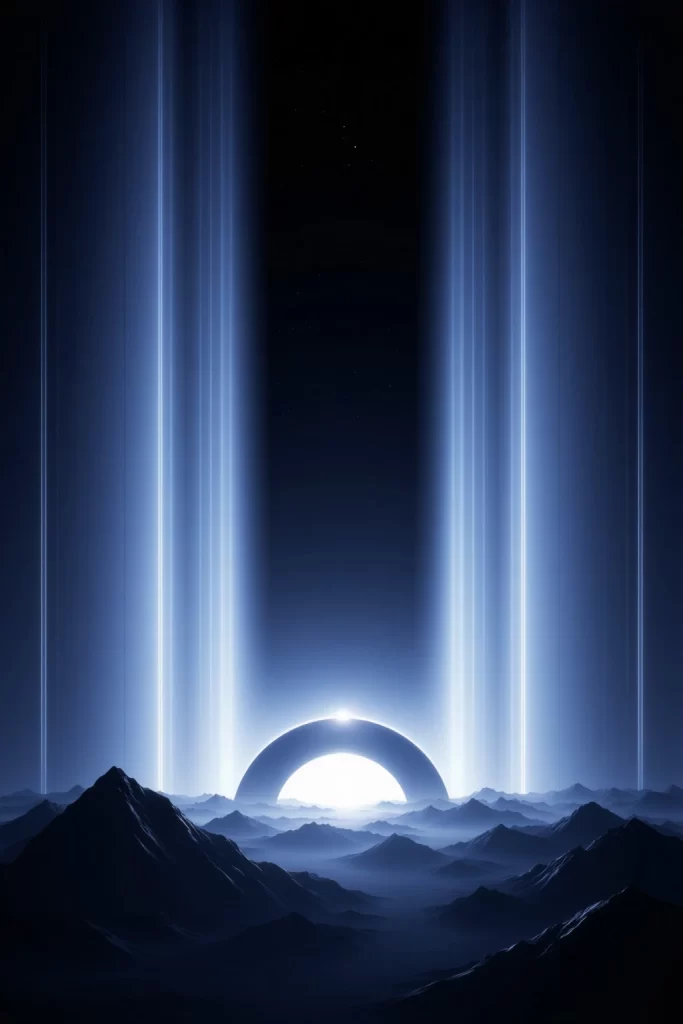 Black Ray Glow 3D Background