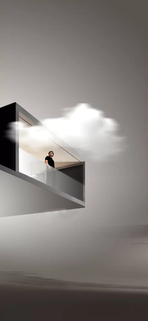 Gray Silhouette 3D Background