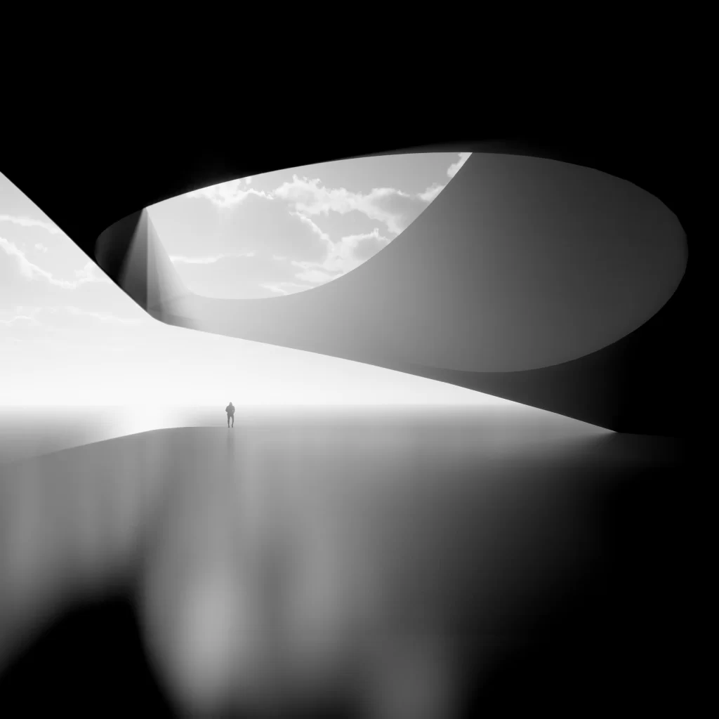 Architectural Structure 3D Monochrome
