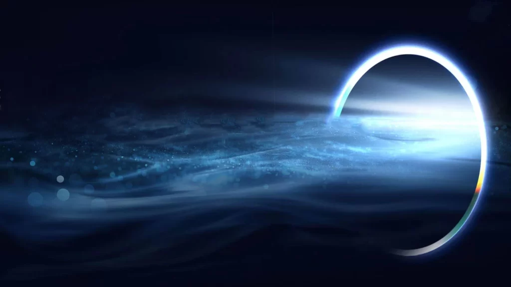 Cosmic Portal Abstract Blue Black
