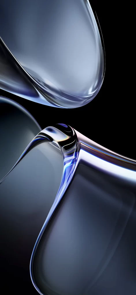 Metallic Shapes 3D Blue Silver