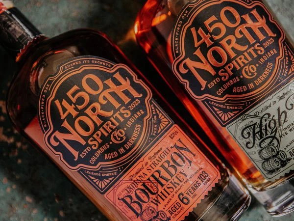 450 North Bourbon Whiskey Bottle