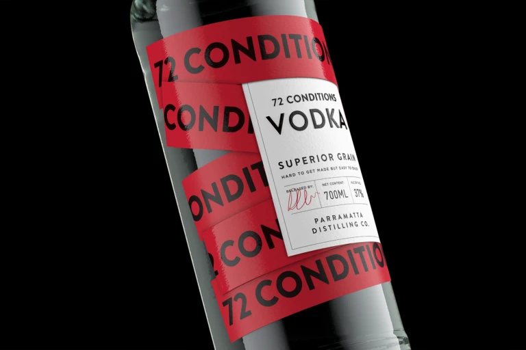 72 Conditions Vodka Bottle