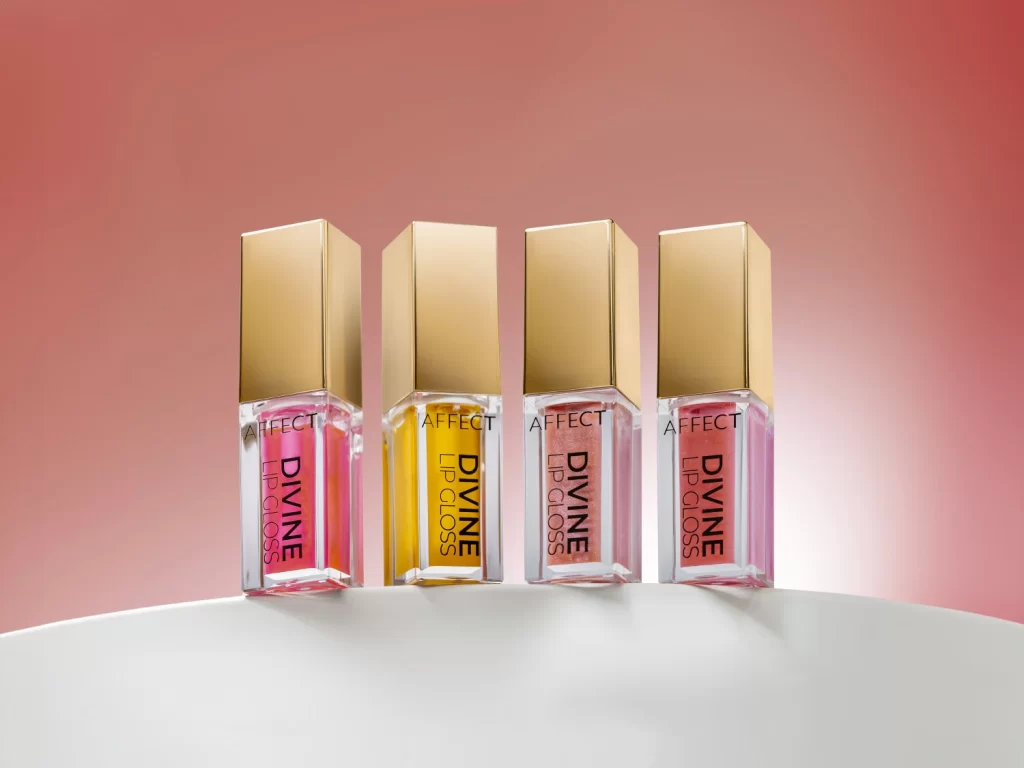 AFFECT Divine Lip Gloss Four Shades Collection Packaging