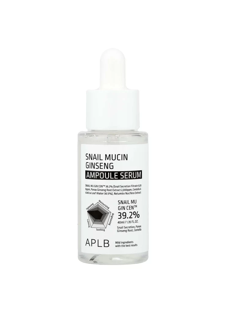 APLB Snail Mucin Ginseng Ampoule Serum Packaging