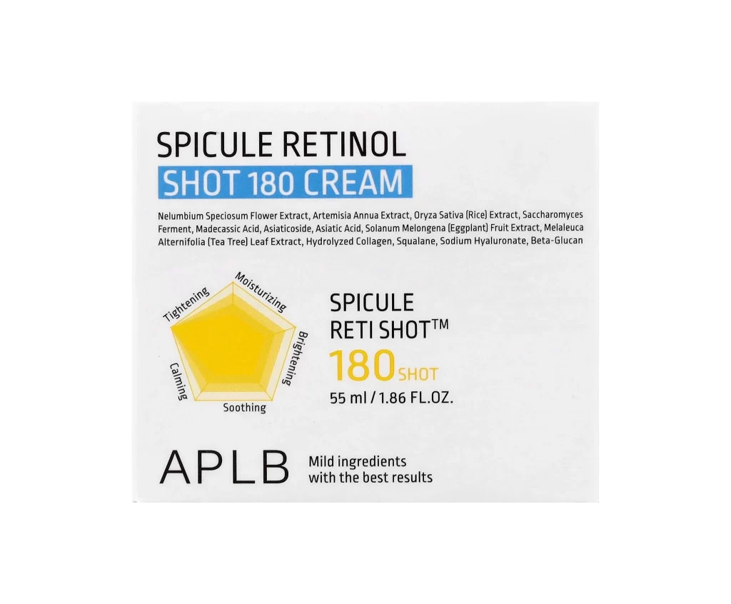 APLB Spicule Retinol Shot 180 Cream Packaging