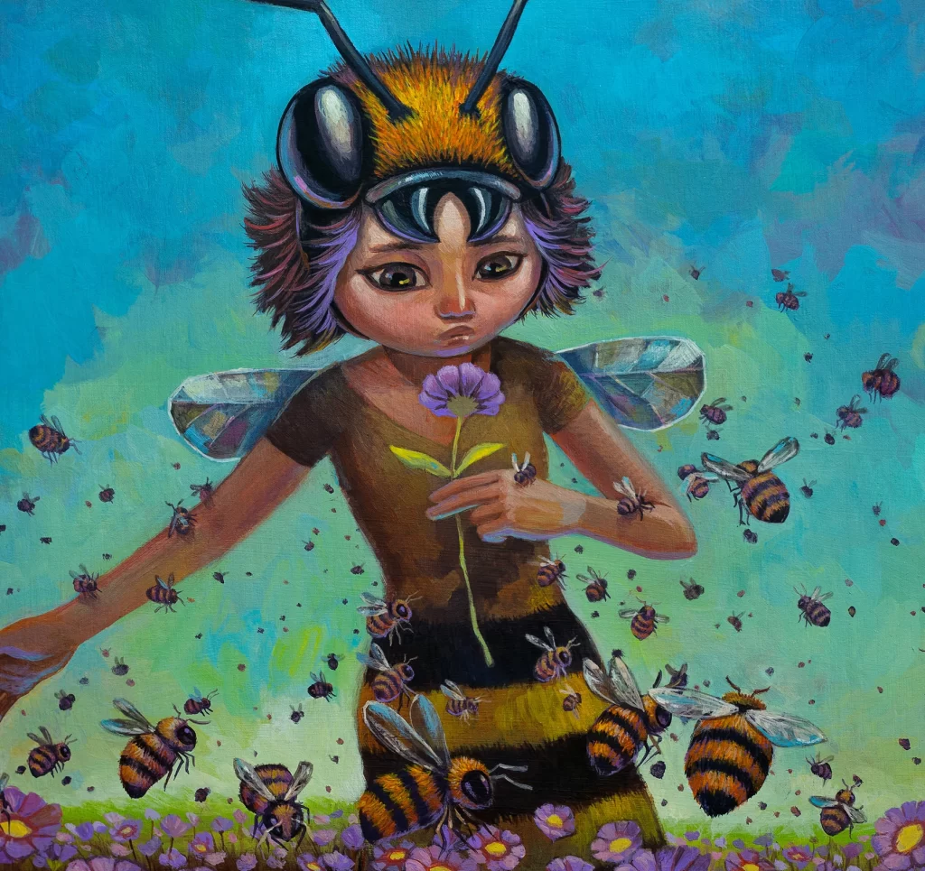 Aaron Jasinski Bee Character Portrait Painting