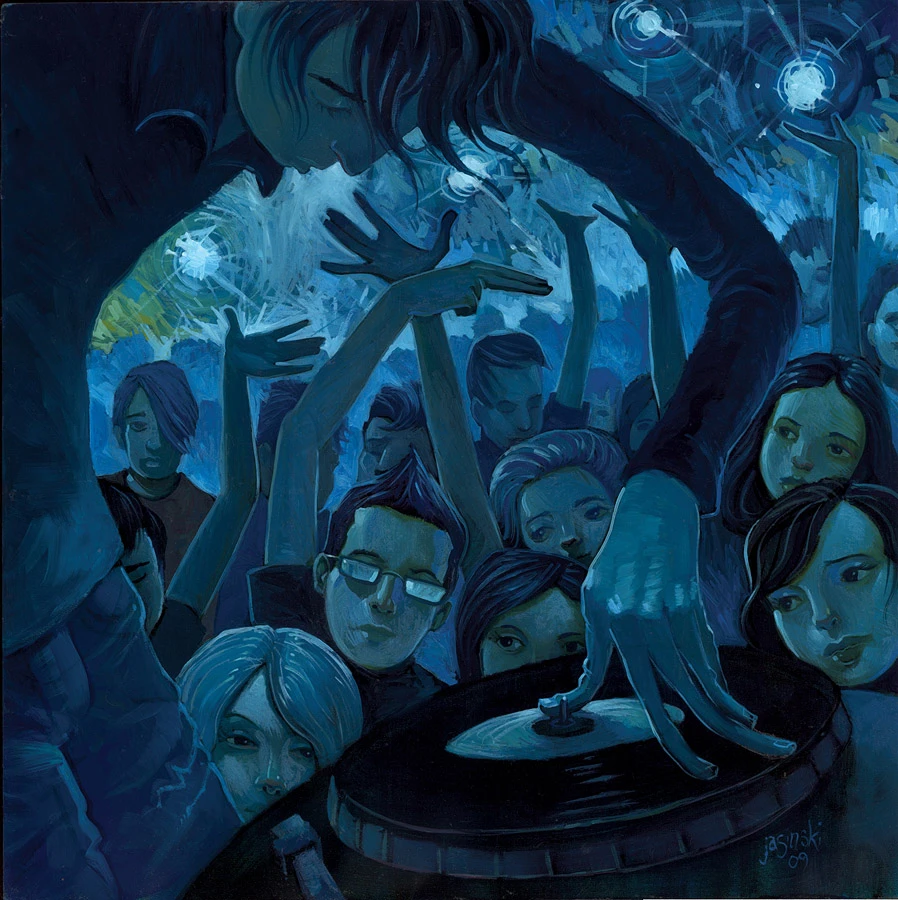 Aaron Jasinski DJ Party Turntable Painting