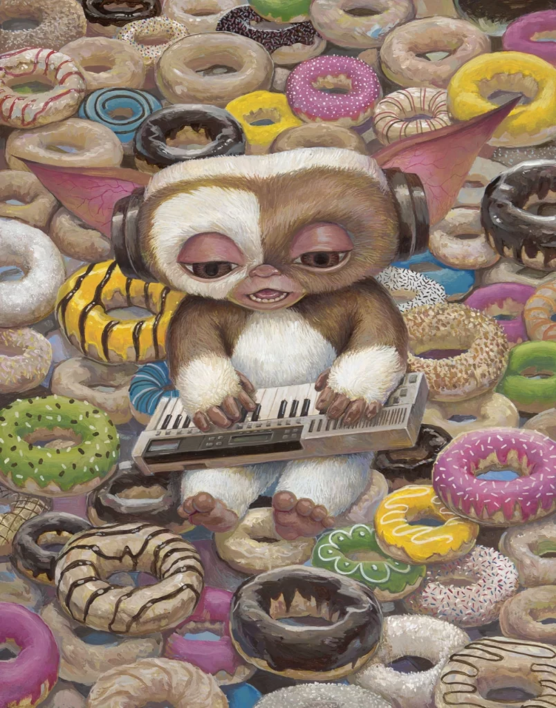 Aaron Jasinski Goblin Keyboard Donuts Painting