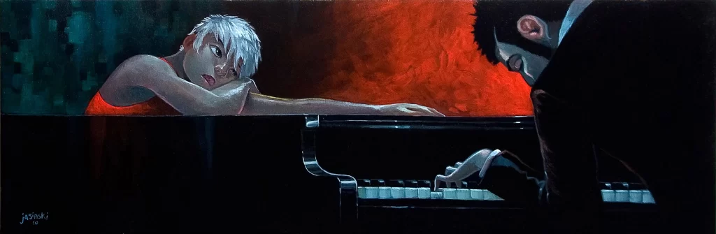 Aaron Jasinski Piano Duet Scene Painting