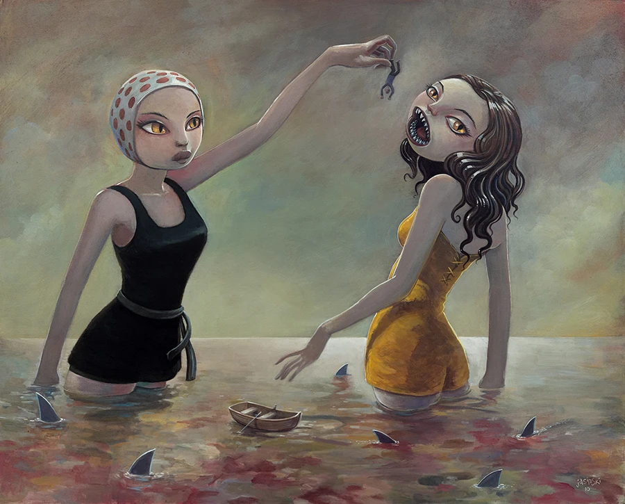 Aaron Jasinski Swimsuit Duo Painting