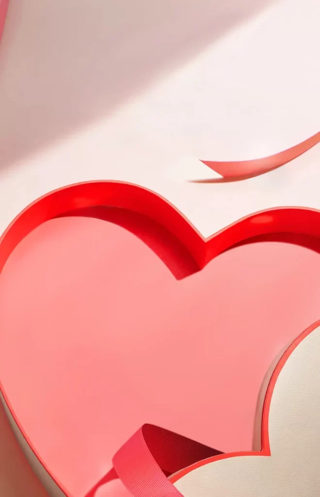 Pink Heart 3D Shiny