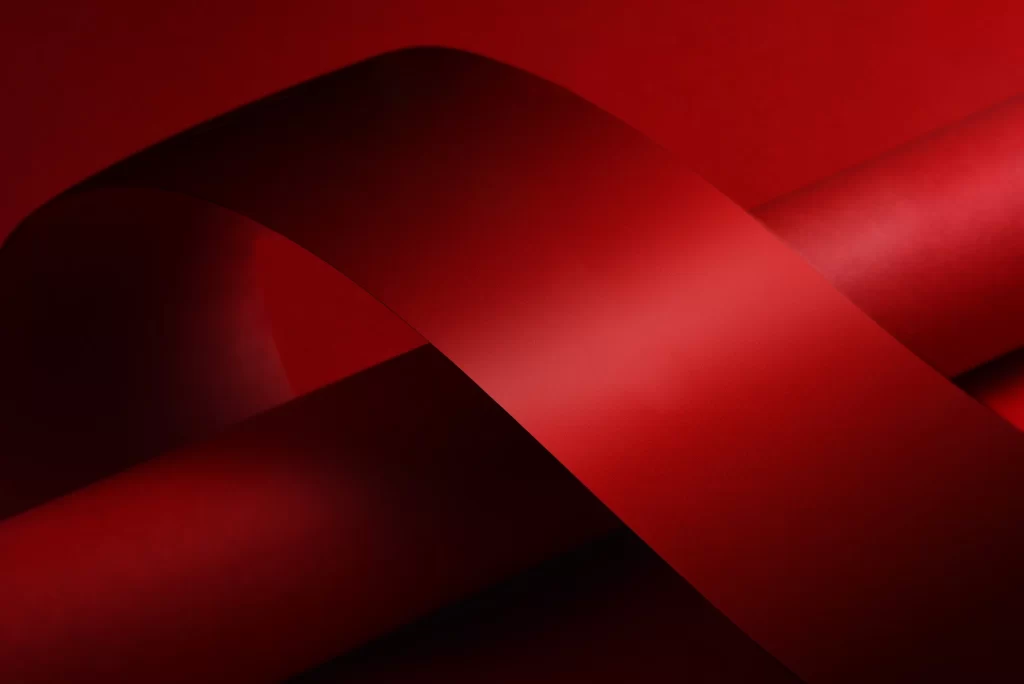 Red Gradient Ribbon Abstract Background