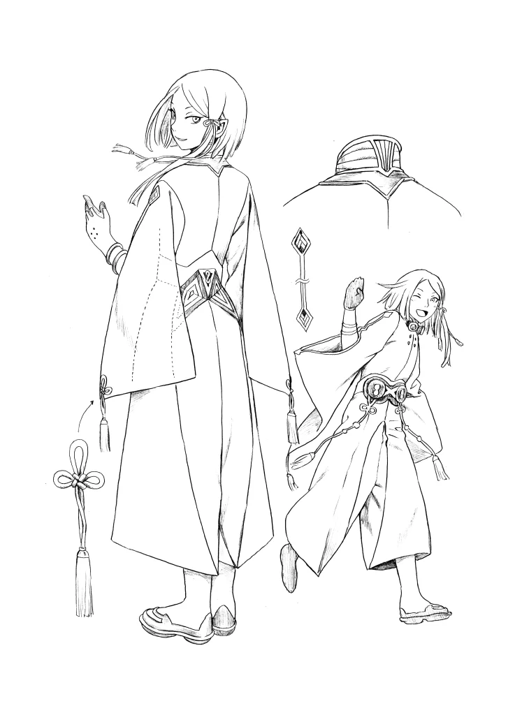 Anime Character Pencil Sketch Reference