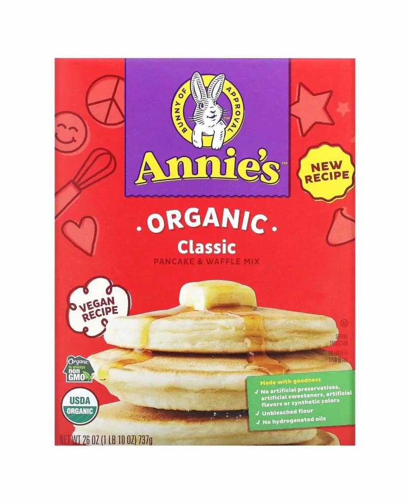 Annie’s Homegrown Organic Classic Pancake & Waffle Mix Packaging