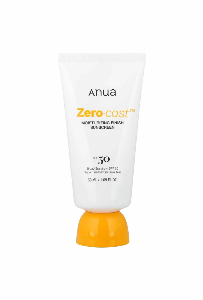 Anua Zero-Cast Moisturizing Finish Sunscreen SPF 50 Packaging