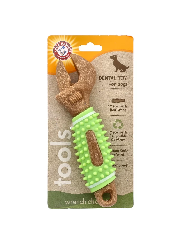 Arm and Hammer Dental Toy For Dogs Wrench Packaging