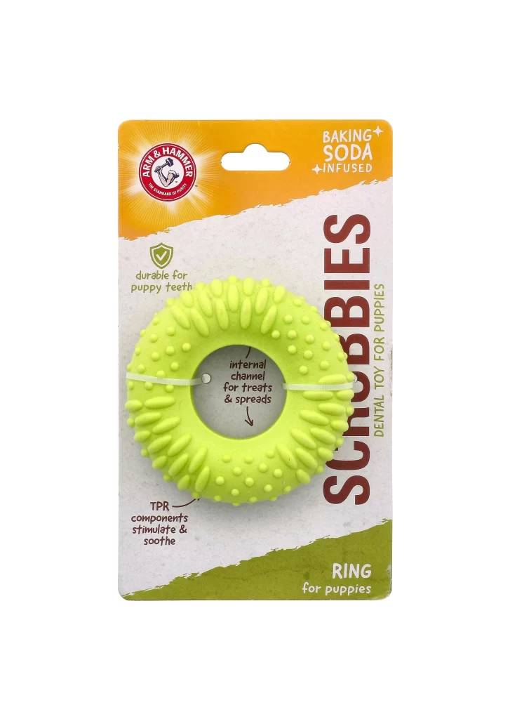 Arm and Hammer Scrubbies Dental Toy For Puppies Ring Packaging