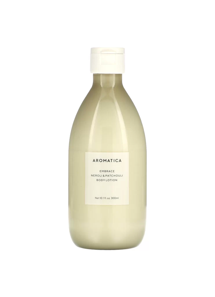 Aromatica Embrace Body Lotion Neroli and Patchouli Packaging