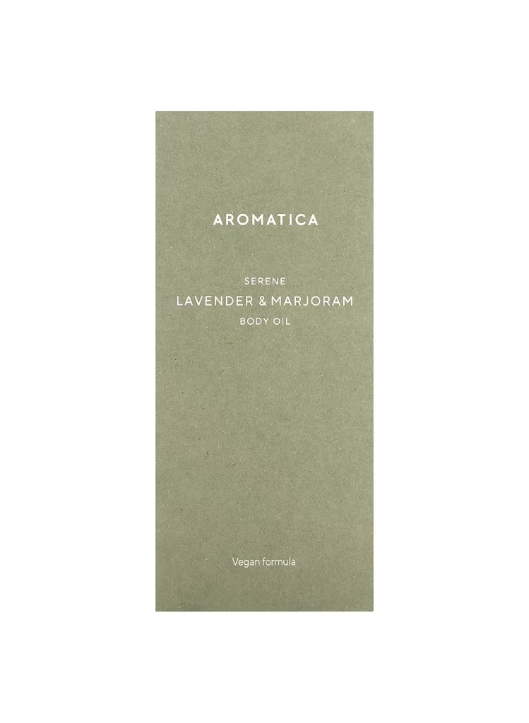 Aromatica Serene Body Oil Lavender and Marjoram Packaging