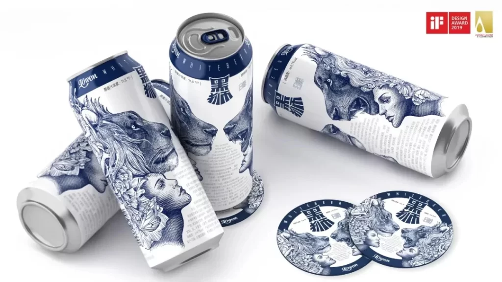 Artwork Beer Cans Pair