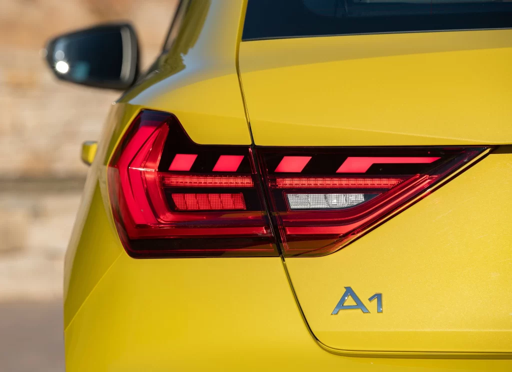 Audi A1 Rear View Yellow Car Photography