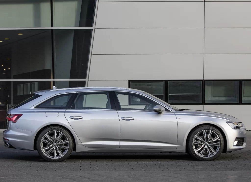 Audi A6 Avant Side View Silver Car Photography