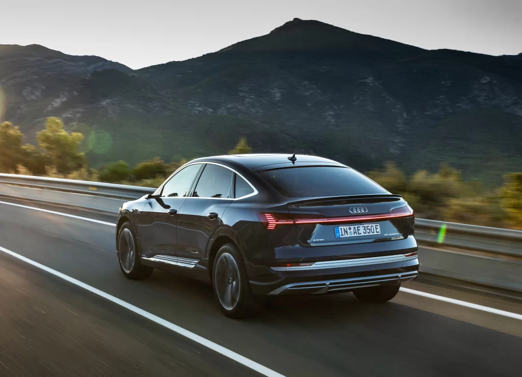 Audi E Tron GT Rear View Black Car Photography