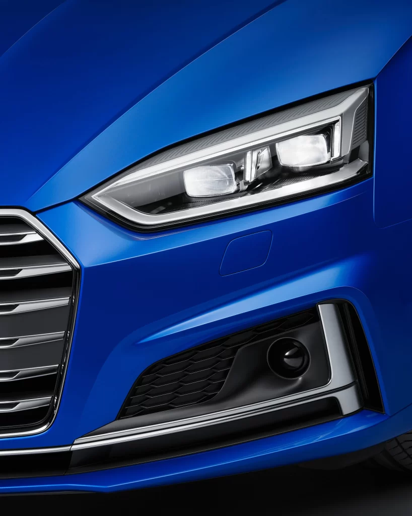 Audi Front View Blue Car Photography