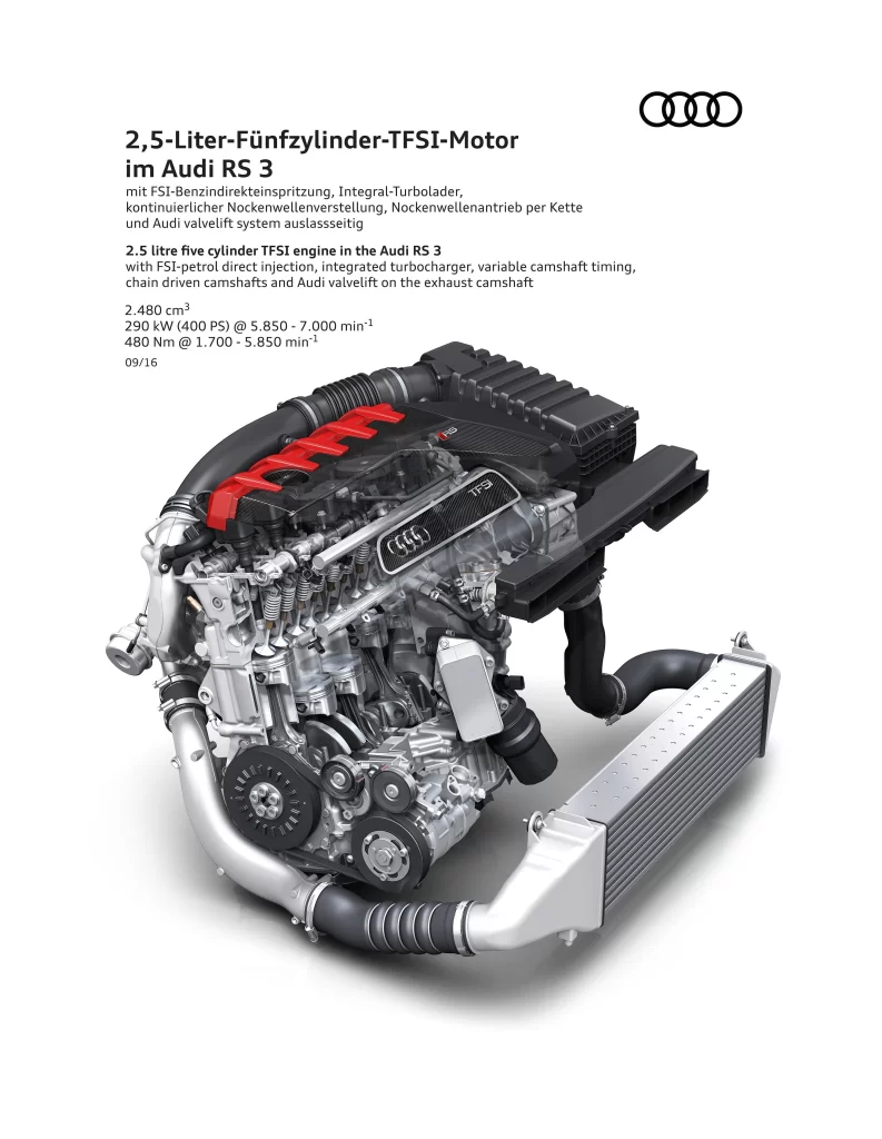 Audi RS3 Engine View