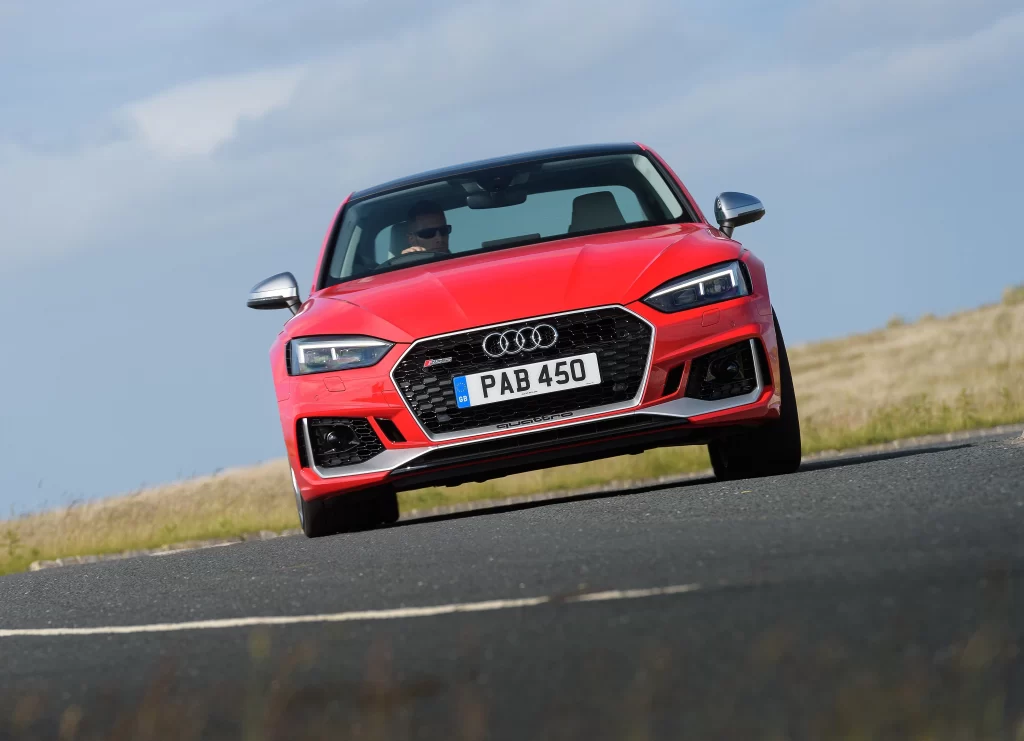 Audi RS5 Front View Red Car Photography