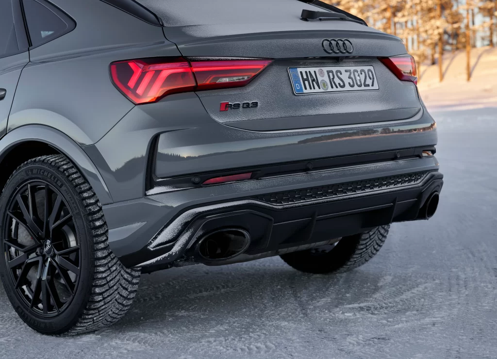 Audi RS Q3 Rear View Gray Car Photography