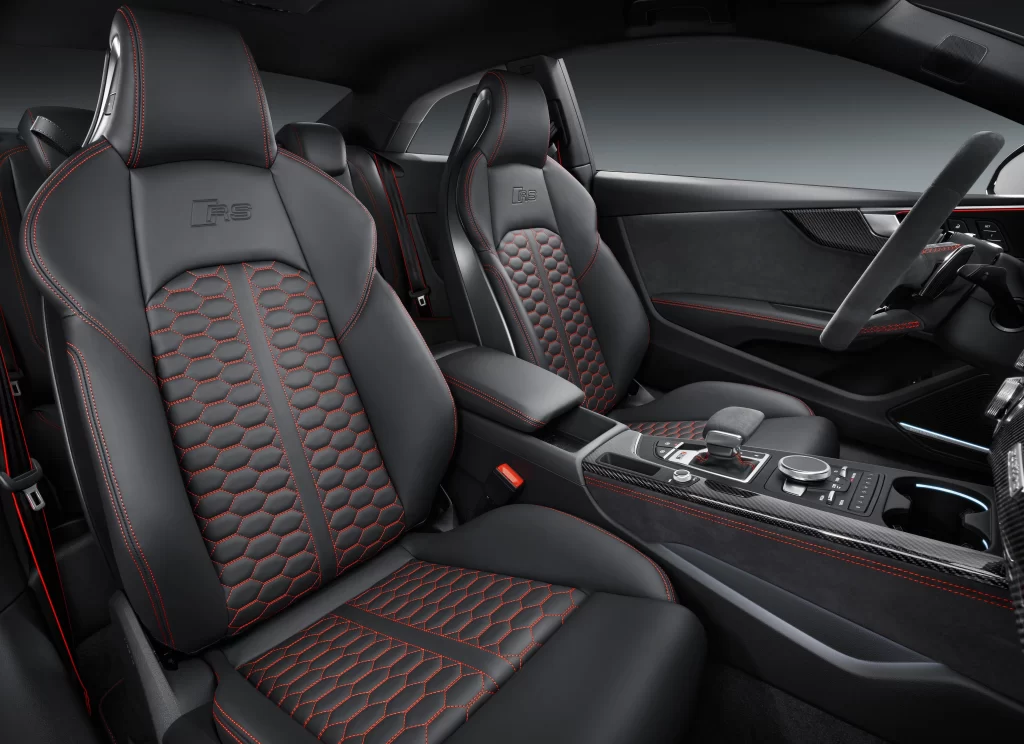 Audi RS Sport Seats Red Interior Photography