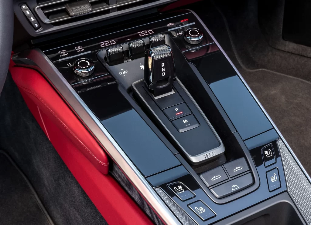 Audi Red Leather Interior Detail Photography