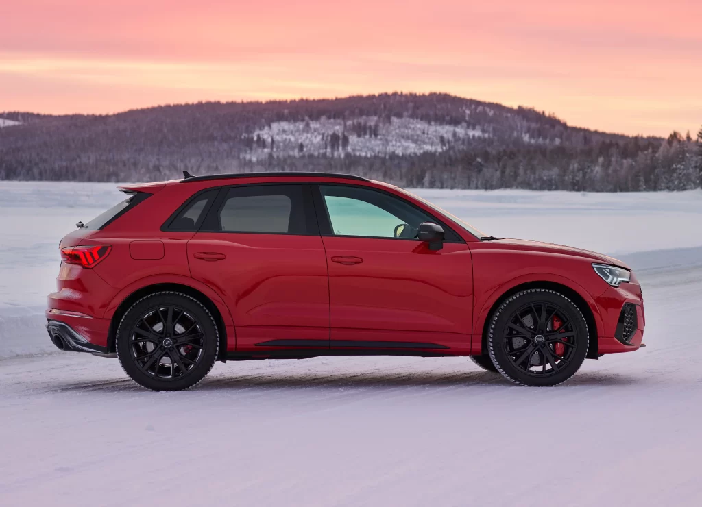 Audi SUV Side View Red Car Photography