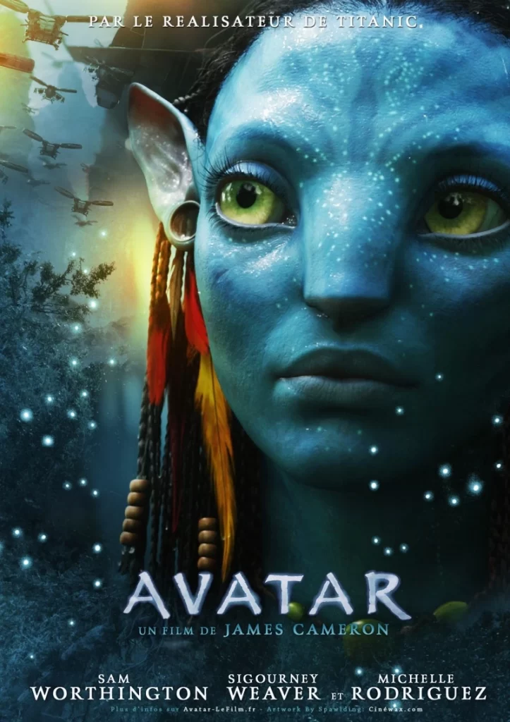 Avatar Movie Poster Close Face Eyes