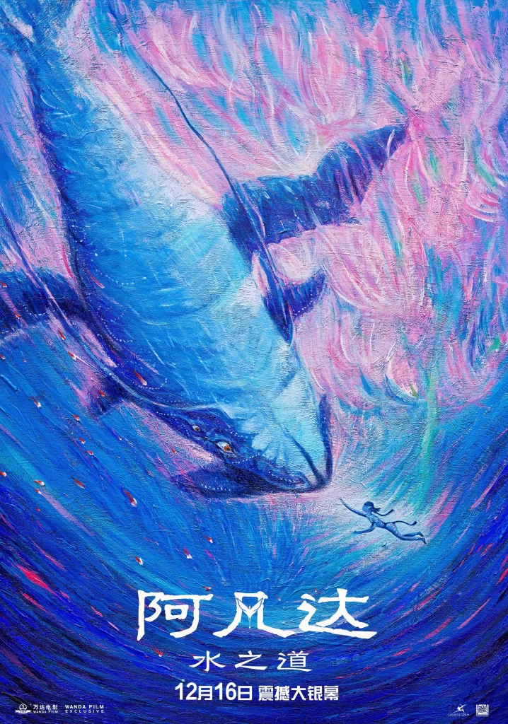 Avatar The Way of Water Poster Creature Human Underwater