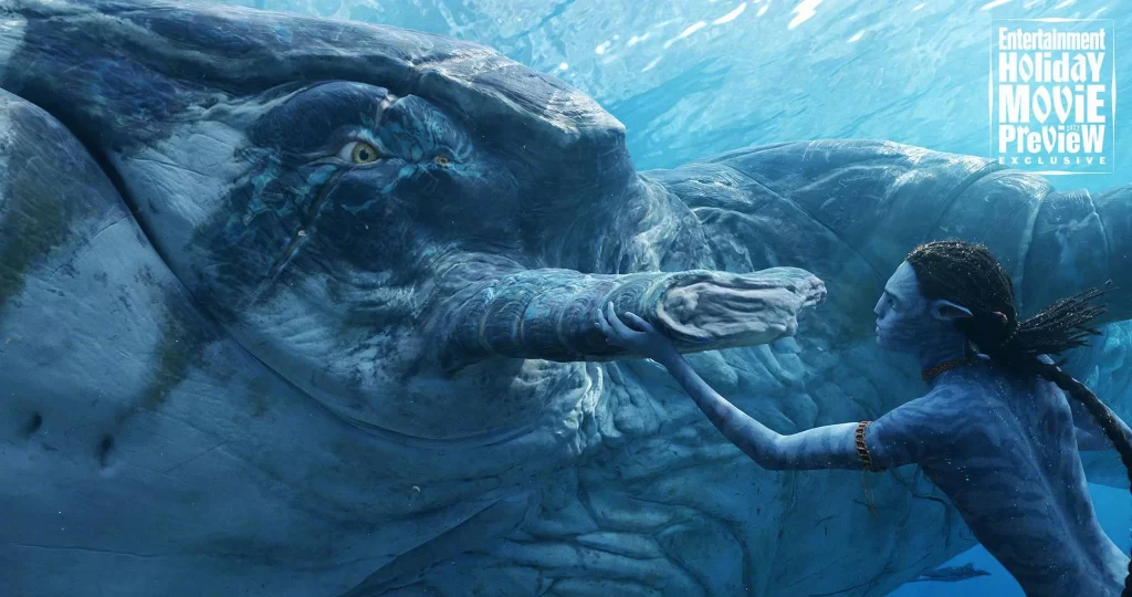 Avatar The Way of Water Poster Human Interacting Giant