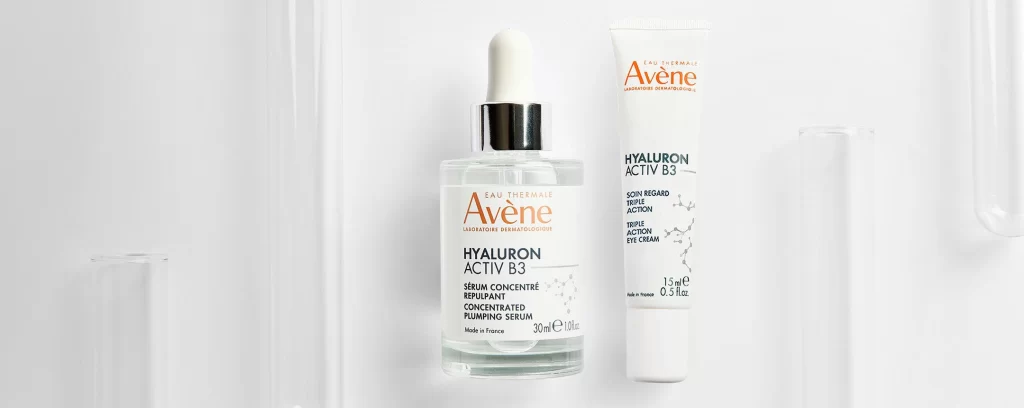 Avene Hyaluron Activ B3 Serum and Eye Cream Set Packaging